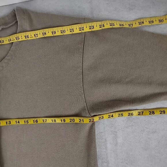 Express Cotton Blend Tricot Tan Sweater (Size Large) & Skirt (Size Medium) Set - Picture 9 of 16